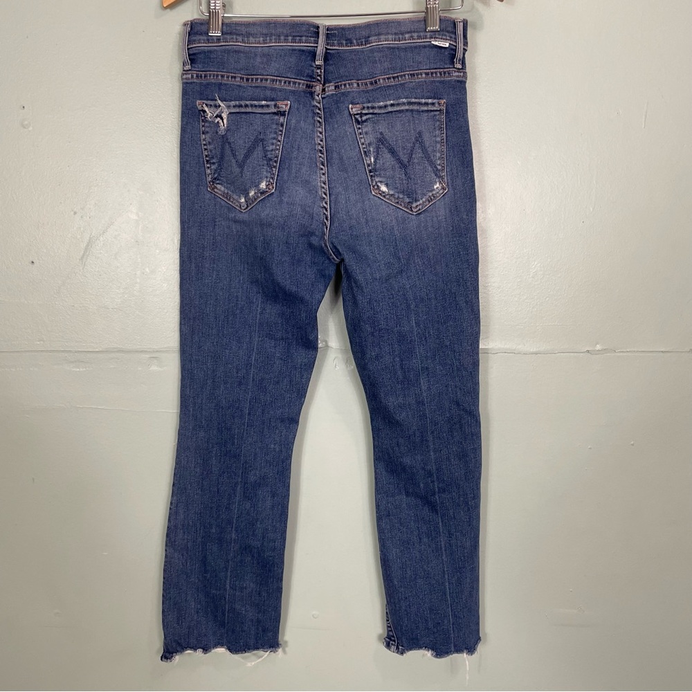 MOTHER The Insider Crop Step Chew Dancing on Coals Distressed Sz 29‎ Blue - Picture 8 of 13